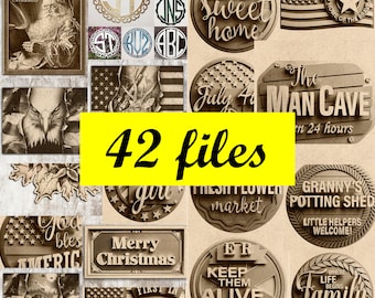 All laser files for glowforge from my shop and all 3D laser files from my website