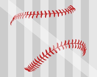 Baseball stitches svg -- Baseball svg files -- Baseball laces svg -- Vector files for Cutting, Printing, Web Design projects and much more:)