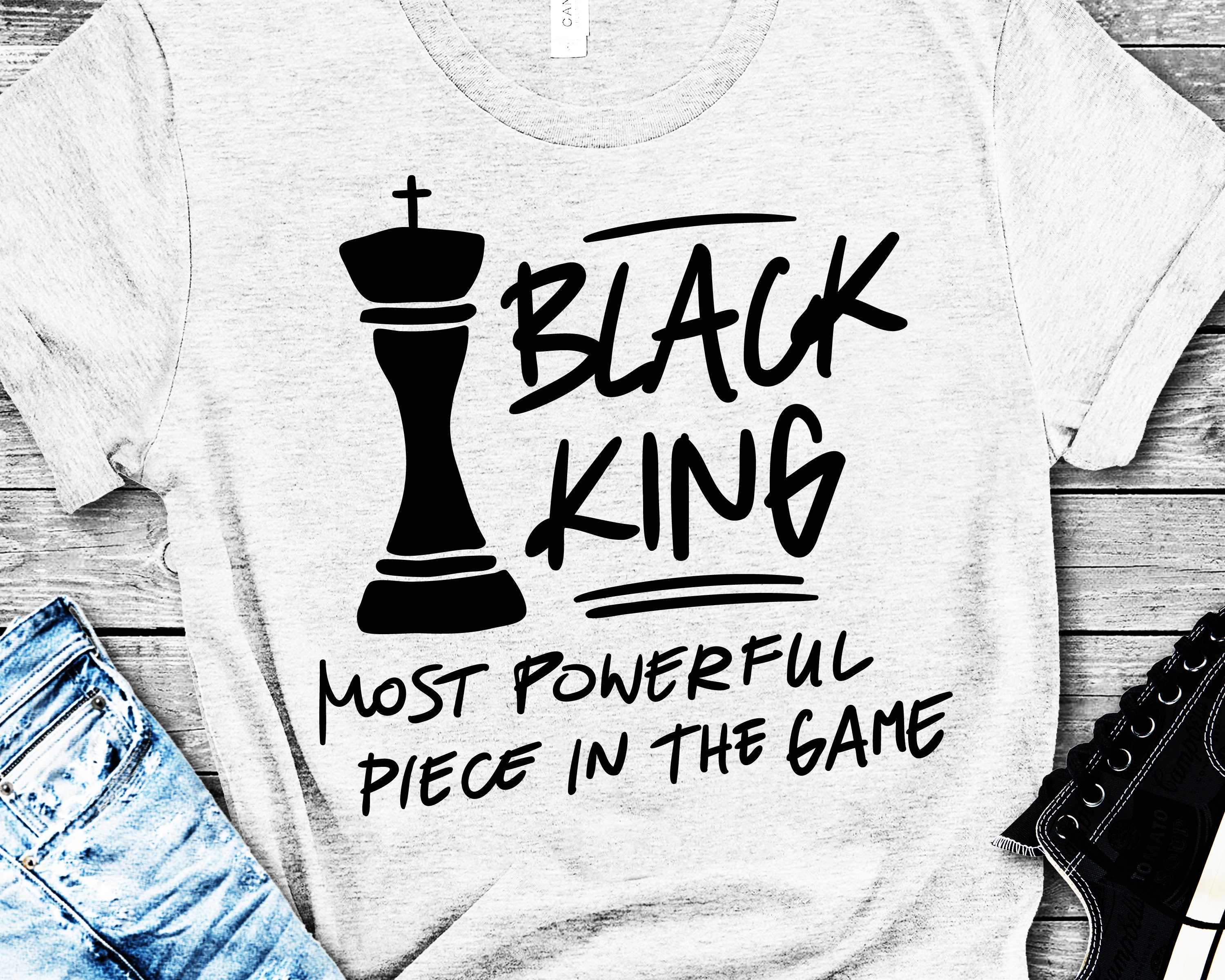 Black King The Most Powerful Piece In The Game Chess T-Shirt