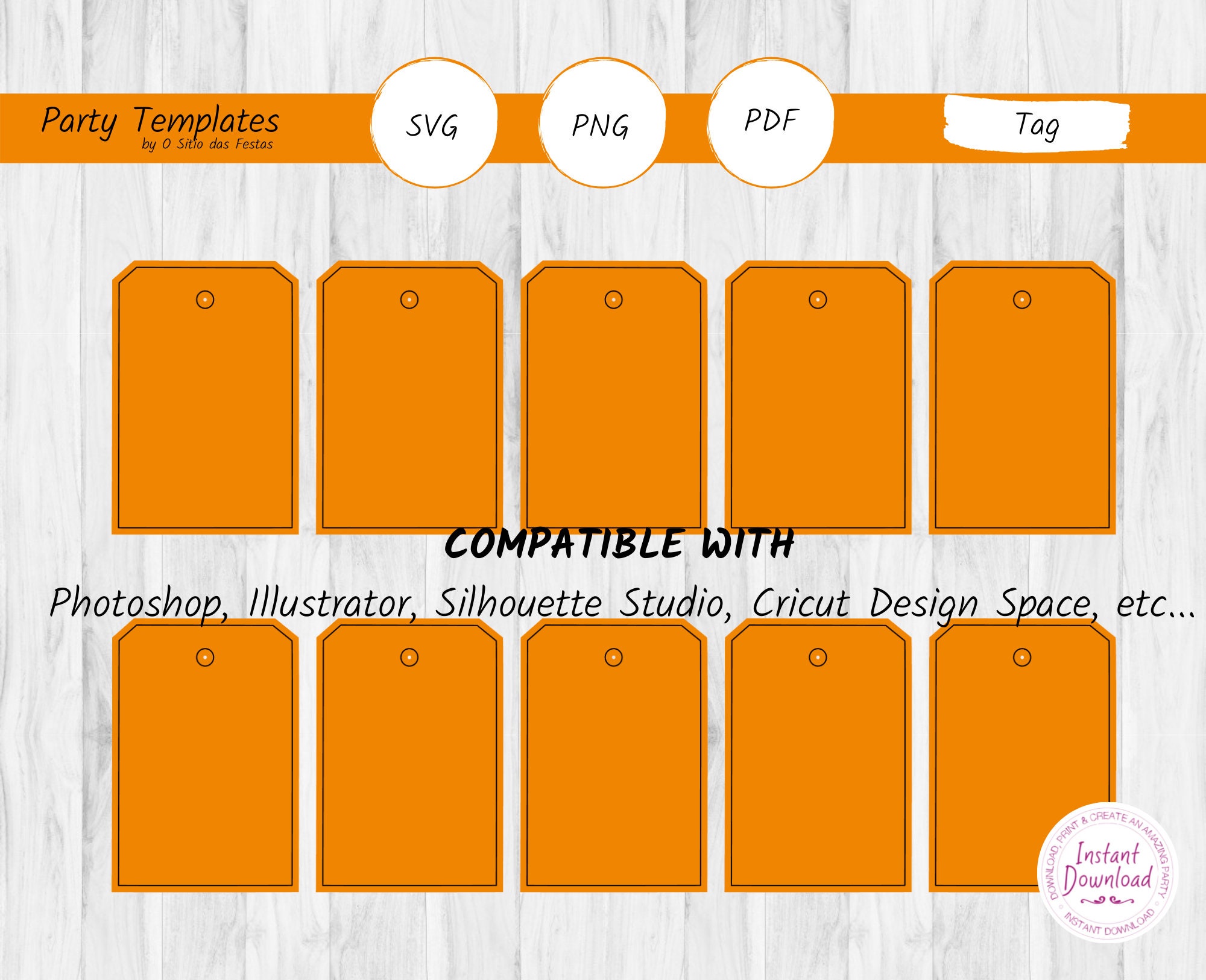 Tag SVG PDF PNG files Instant Download | Etsy