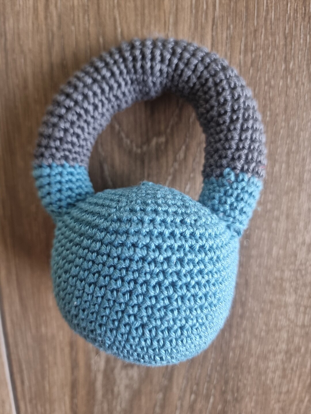 Kettlebell Baby Rattle Medium Blue Etsy