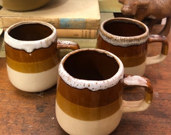 Retro Taiwanese Stoneware Mug / Vintage Ceramic Mug