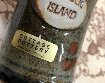 Norfolk Island Studio Pottery Mug/ Retro Ceramic Mug