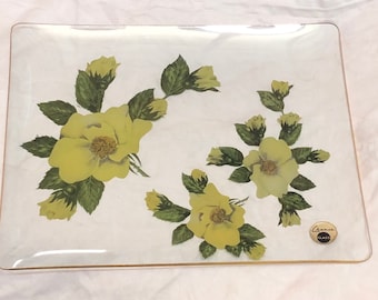 Vintage Chance Brothers Glass Tray / Platter