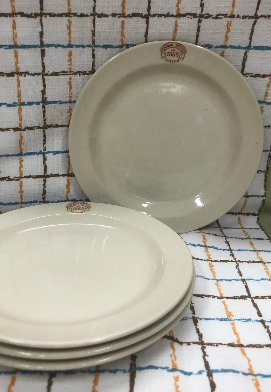 Four Retro Bendigo Pottery Side Plates Etsy