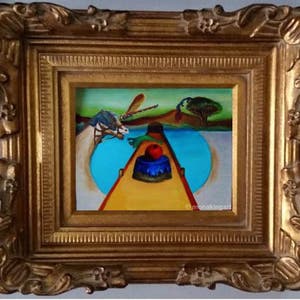 Animal Circus | Original Painting | Oil on Canvas | gift | Vegan Themed | Contemporary | Surrealism | Unframed | Art by Mona King