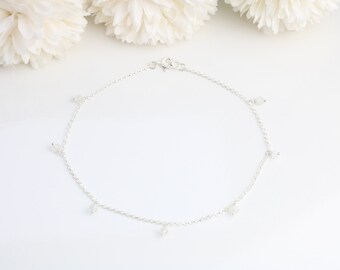 Crystal Pearl POM Anklet Crystal Pearl POM Anklet