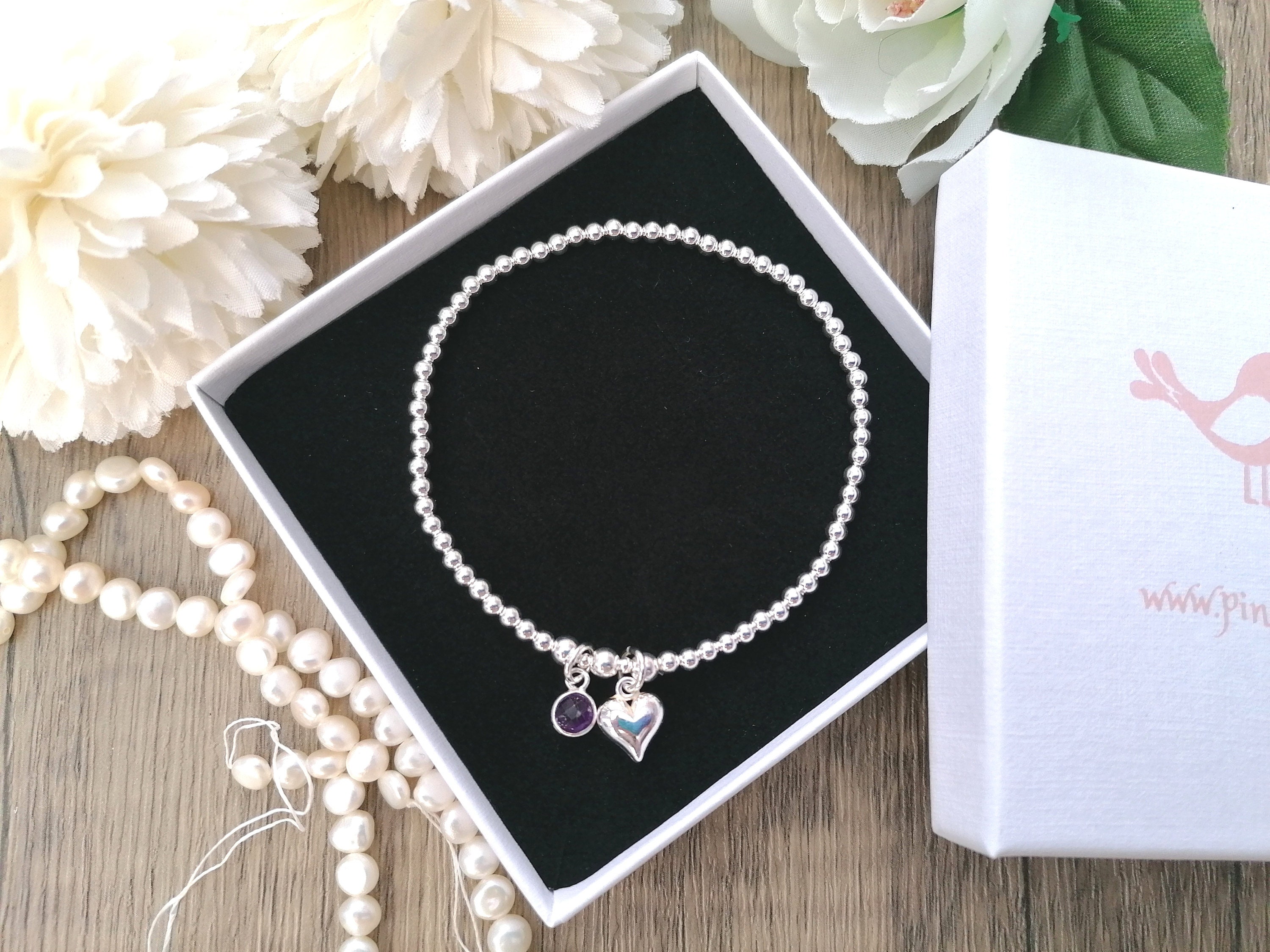★rosemont★ SILVER bracelet (February birthstone) RC0342 february-amethyst-birthstone-