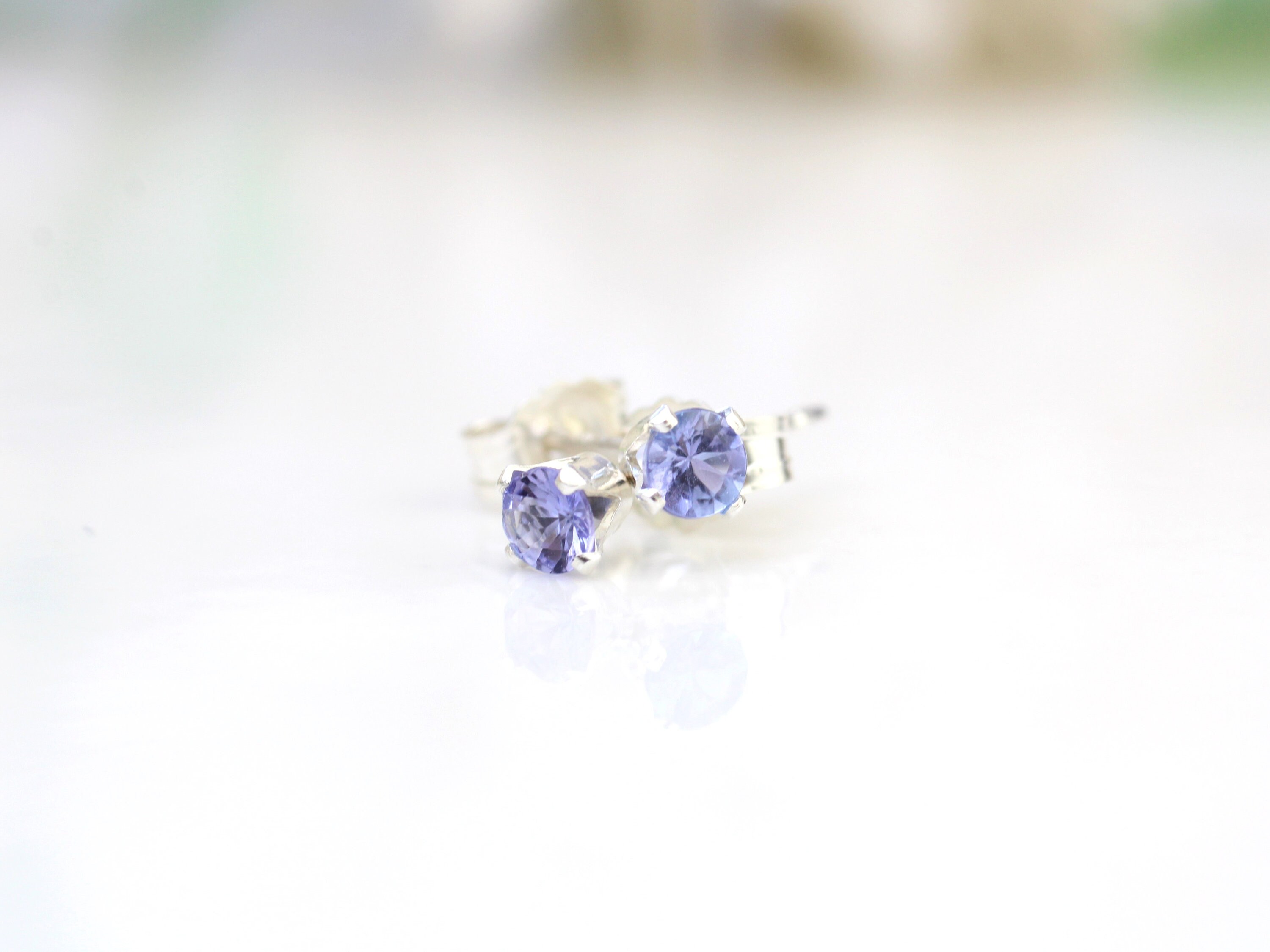 Ciondolo A Cuore In Argento 925 Con Tanzanite Viola E Zirconi | 3,3g | 29x26 Mm | Regalo