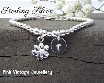 silver dog bracelet