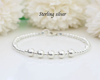 50th birthday gifts. Sterling silver bracelet. 50th birthday bracelet.  Gift for Mum. Gift for friend. Gift for Grandma.