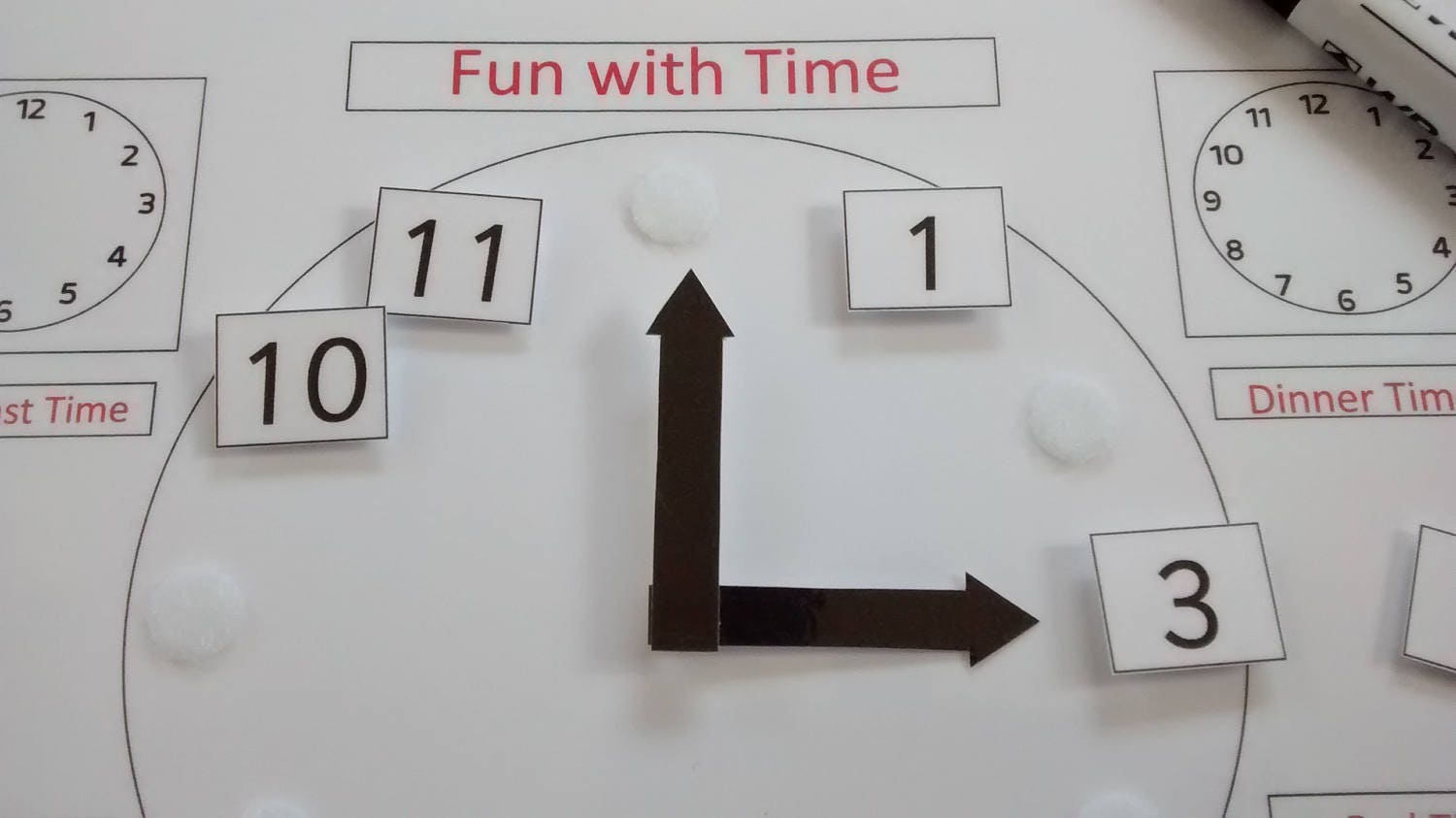 Learn to Tell the Time Interactive Clock Sequence the Etsy