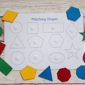 Shape matching learning resource, interactive educational game, home schooling, visual learner, children's development, learn shape names Shape - outline