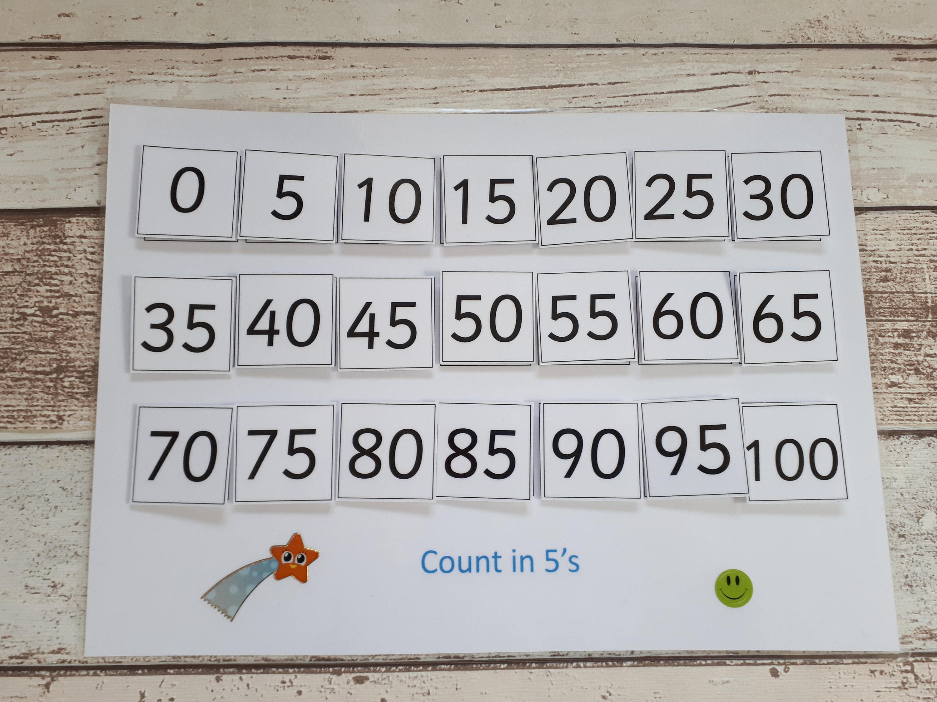 Count in 5's numeracy activity for children learn 5 times | Etsy