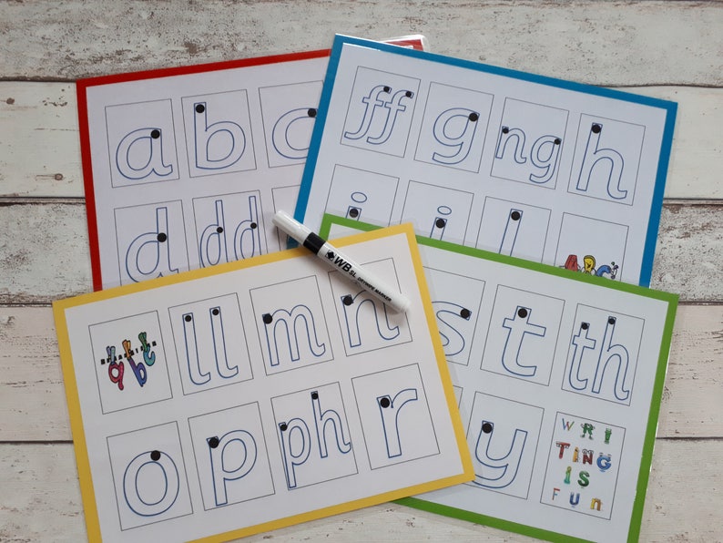 Welsh alphabet tracing boards learn to write Welsh alphabet Etsy