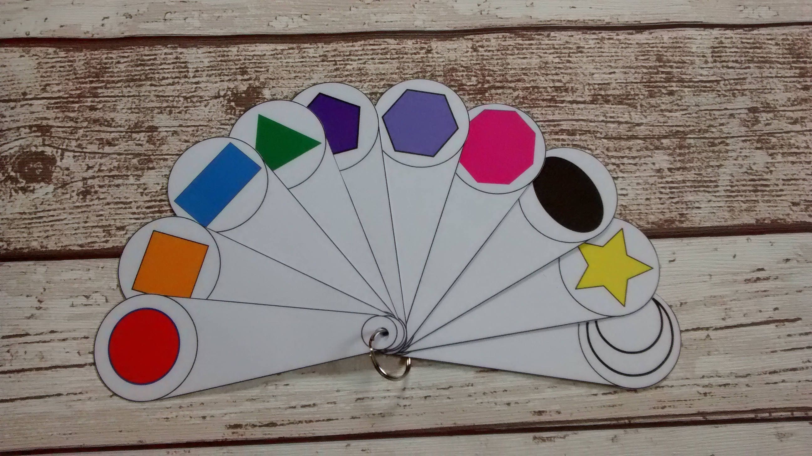 Shape Fan Maths Educational Resource Learn Shape Properties Etsy