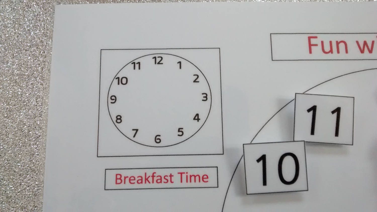 Learn to Tell the Time Interactive Clock Sequence the Etsy