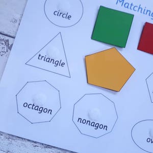 Shape matching learning resource, interactive educational game, home schooling, visual learner, children's development, learn shape names image 8