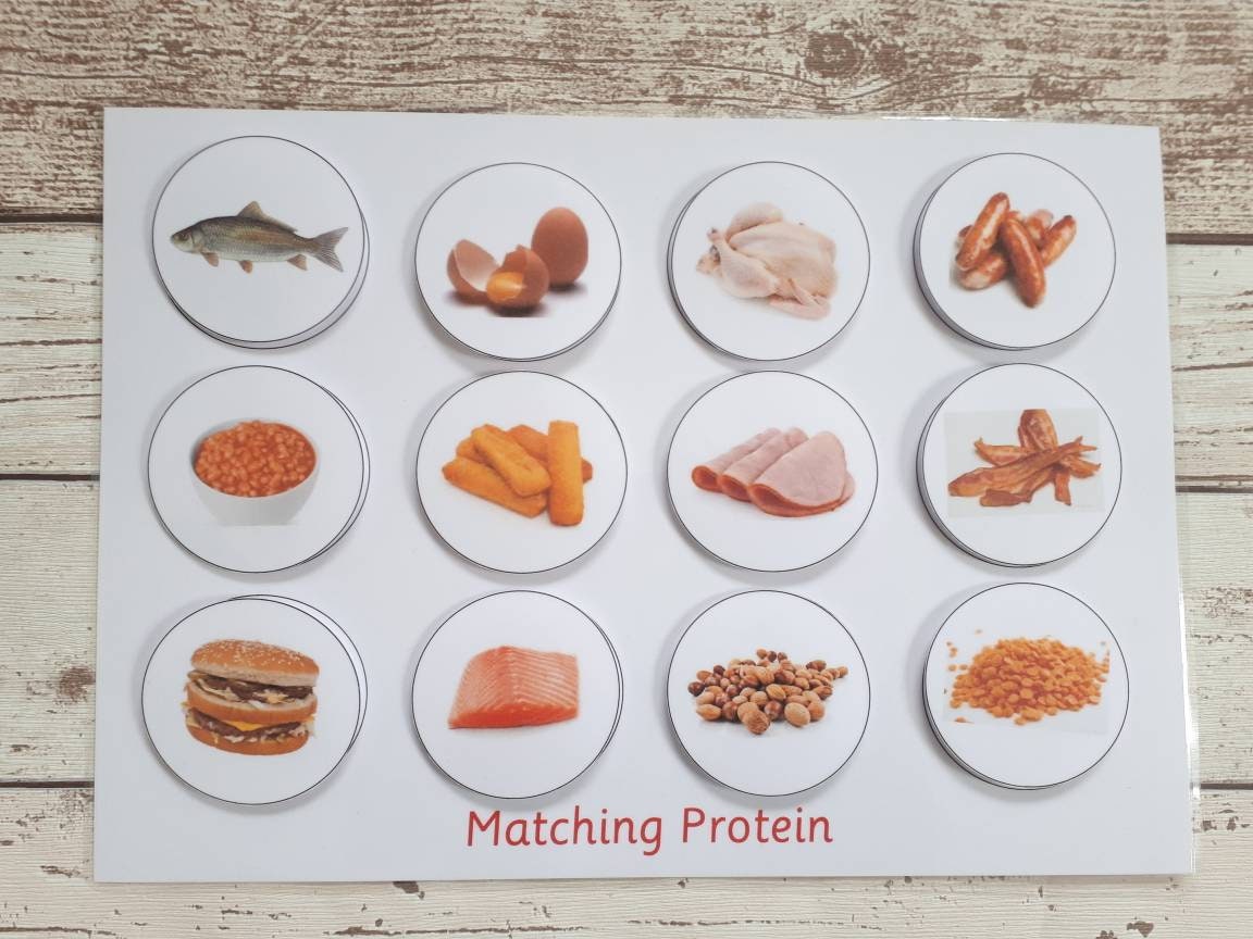 Food Groups Matching Game Montessori Activities For Toddlers Etsy 
