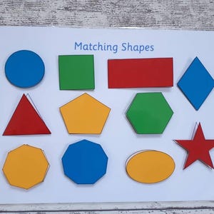 Shape matching learning resource, interactive educational game, home schooling, visual learner, children's development, learn shape names image 4
