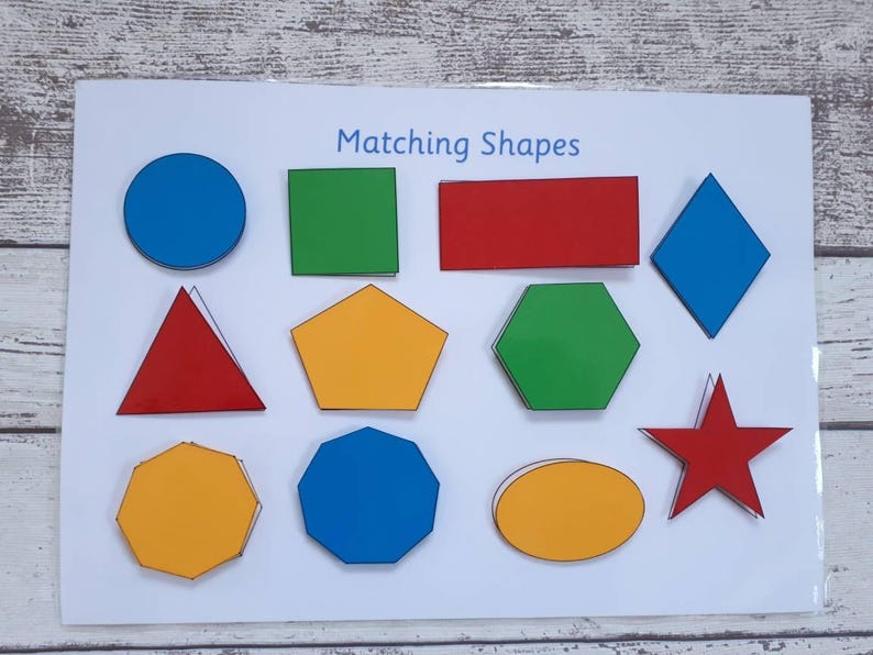 Shape matching learning resource, interactive educational game, home schooling, visual learner, children's development, learn shape names image 4