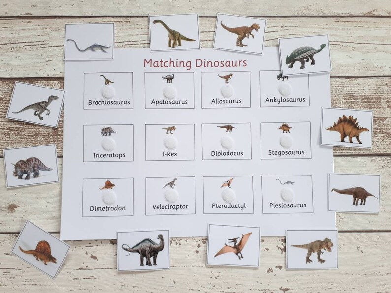 dinosaur matching game