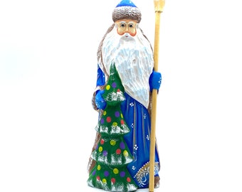 MADE IN UKRAINE ! 8.6" Height Wooden Carved Santa Claus Christmas decoration Home decor Gift for her Christmas gift #0034