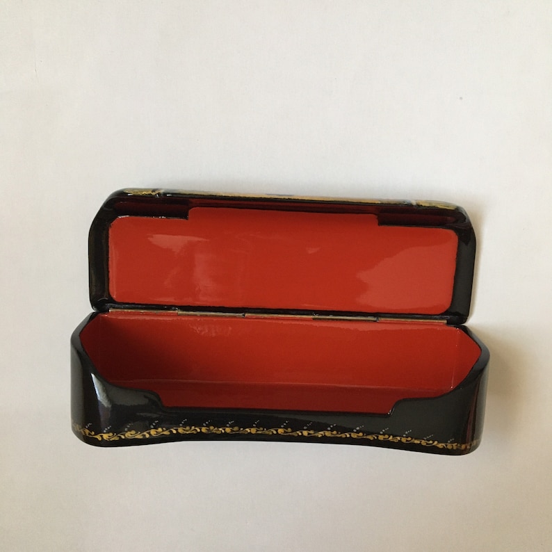 Christmas gift Russian Kholuy Lacquer Hand Painted Box Summer #190 Papier-Mache Jewelry Box Gift for Her Collectable Piece