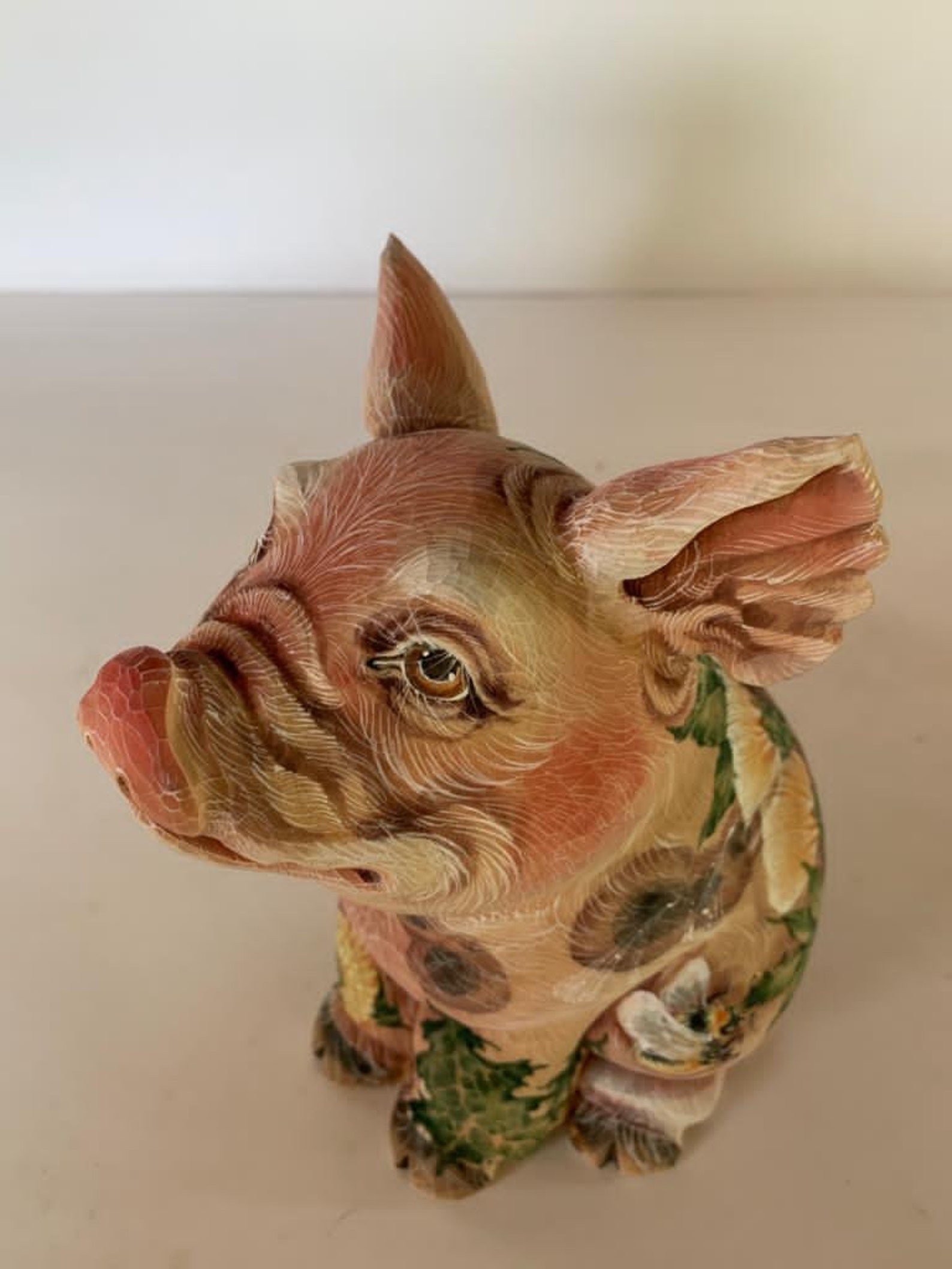 Exclusive Pig Wooden Figurine Family Gift Collectible Wooden Etsy
