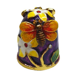 Bee  Decorative Enamel Thimble  Gift  Christmas Gift  Souvenir Thimble