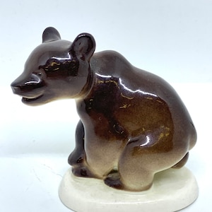 Vintage bear figurine  LFZ factory, Porcelain Figurine/ Leningrad Porcelain Factory/  Gift for Her/Unique