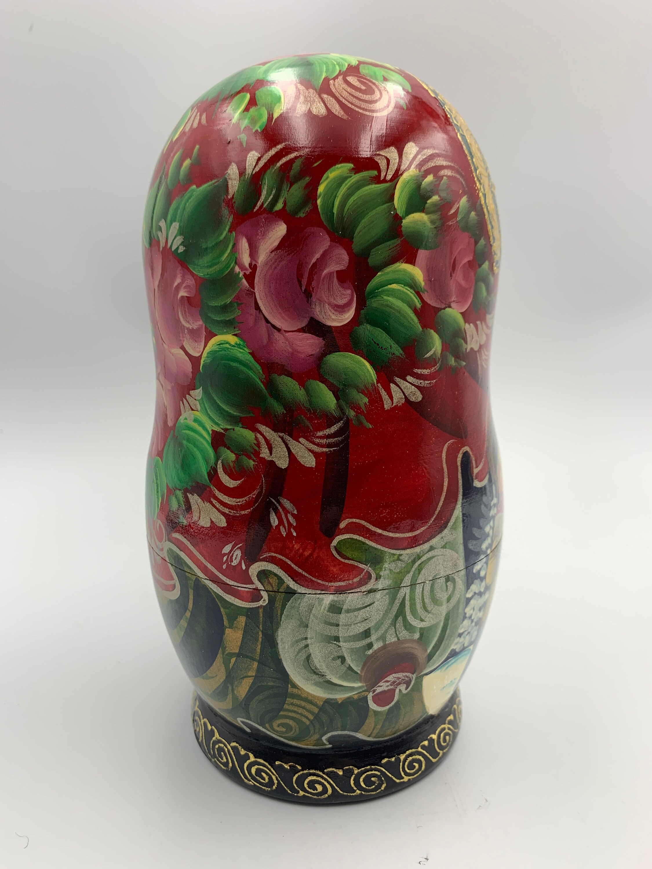 Russian Nesting doll with Christmas ornaments 8.5 Wooden Etsy