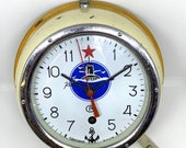 Russian Soviet Wrist Wall Submarine 1975 Clock Mechanical Wind Up Gift For Him Limited Edition