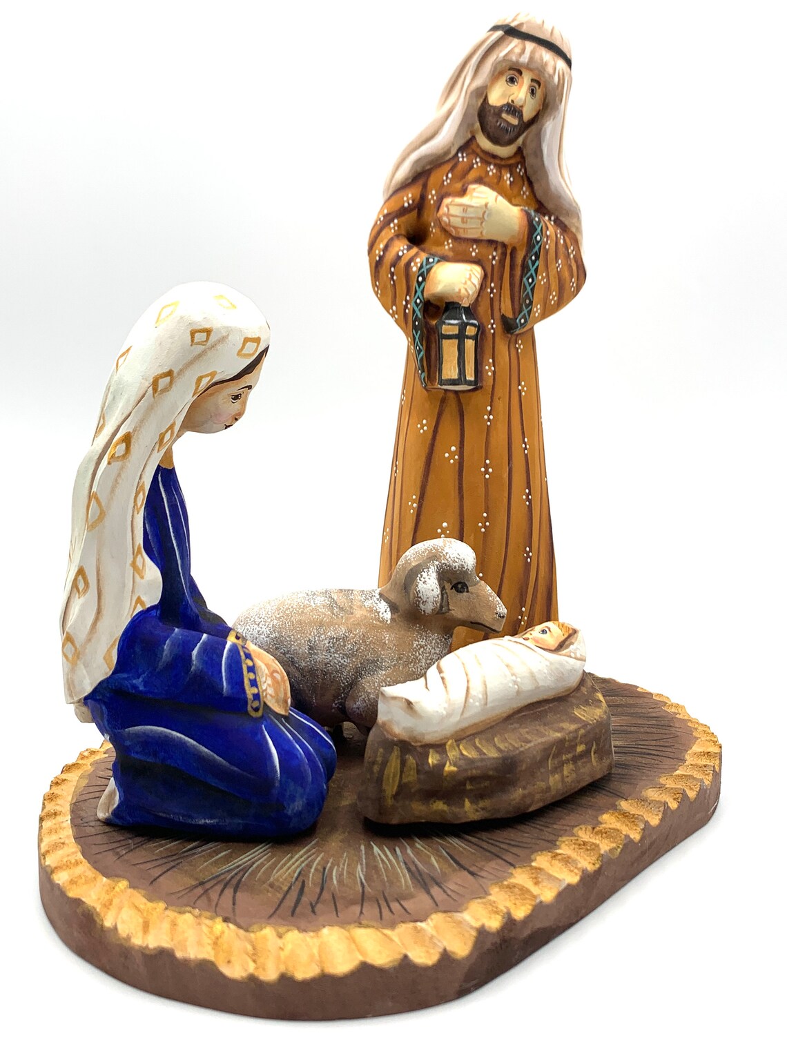 MADE IN UKRAINE Wooden Nativity Set Scene Holy Family 9.8 Etsy UK
