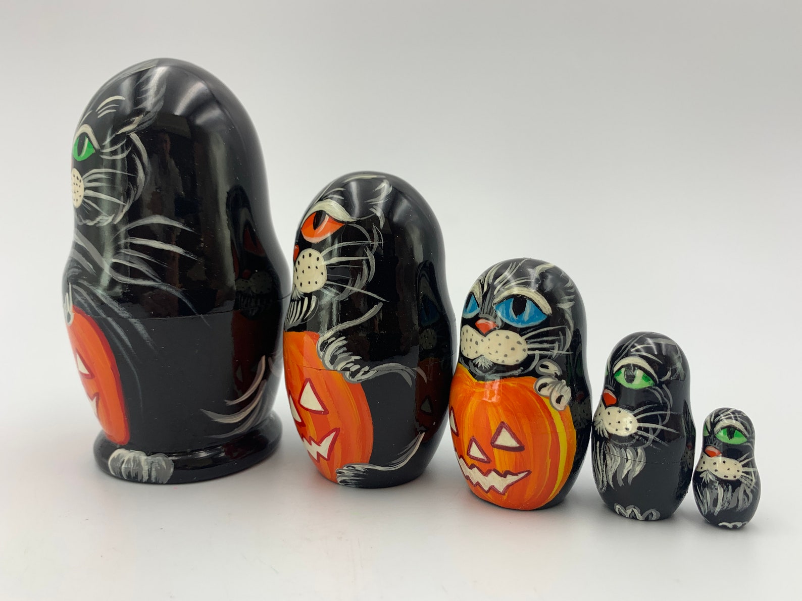 4.7 Halloween Nesting Doll Hand Painted Matryoshka Etsy