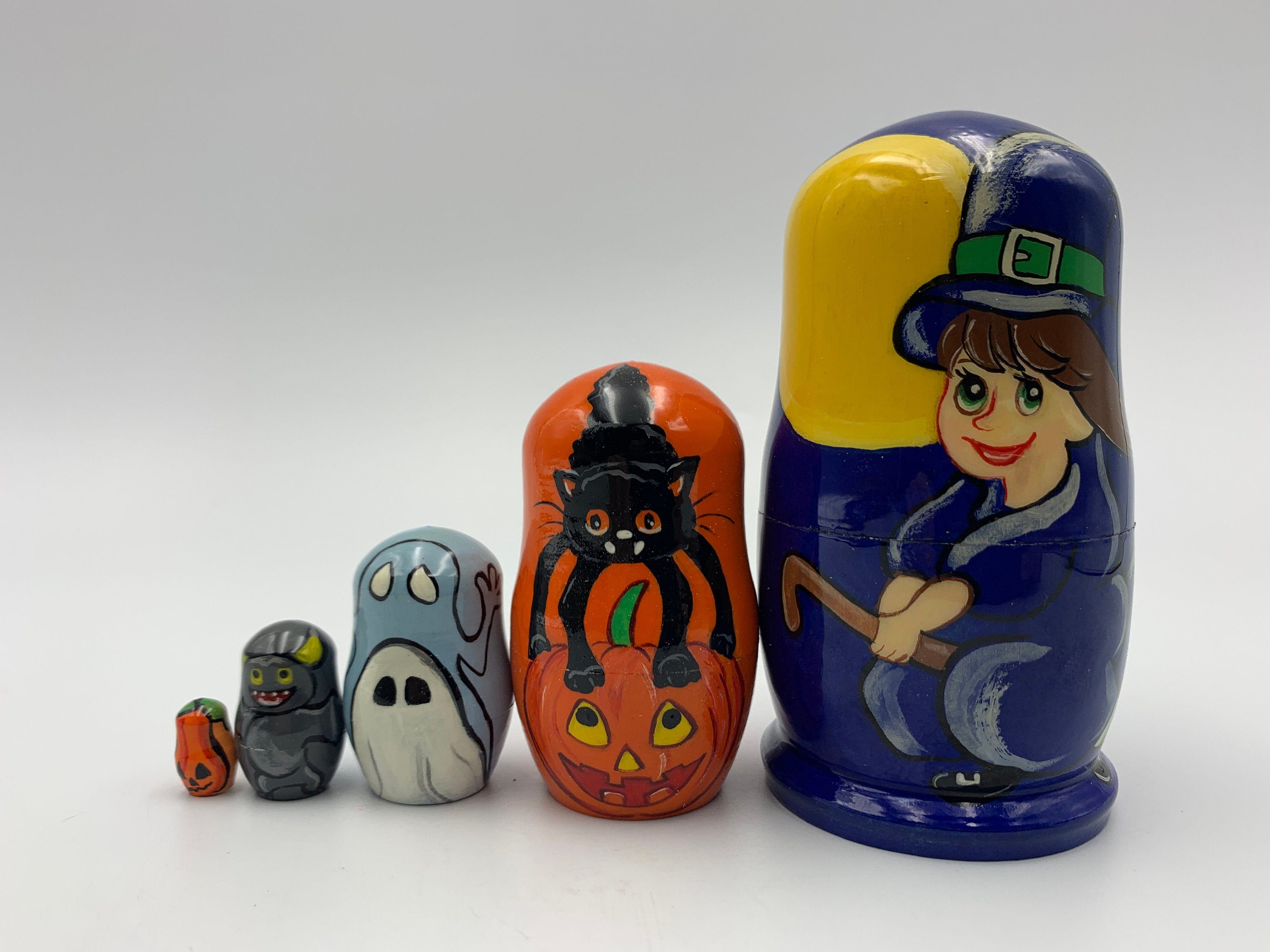 4.7 Halloween Nesting Doll Hand Painted Matryoshka Etsy