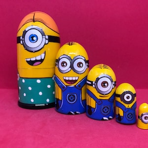 Cartoon Nesting Doll Handgemachte Nesting Doll Handgemaltes Sammler Geschenk / Lustiges Geschenk für Kind