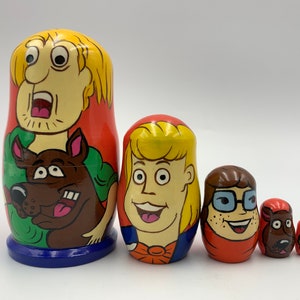 MADE IN UKRAINE! Cartoon Nesting Doll  4.3&quot;, Handmade Nesting Doll,  Collectible, Gift, Funny Gift, Gift for child Toy