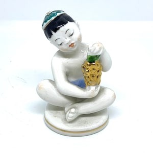 Vintage little boy with grape  figurine  LFZ factory, Porcelain Figurine/ Leningrad Porcelain Factory/  Gift for Her/Unique