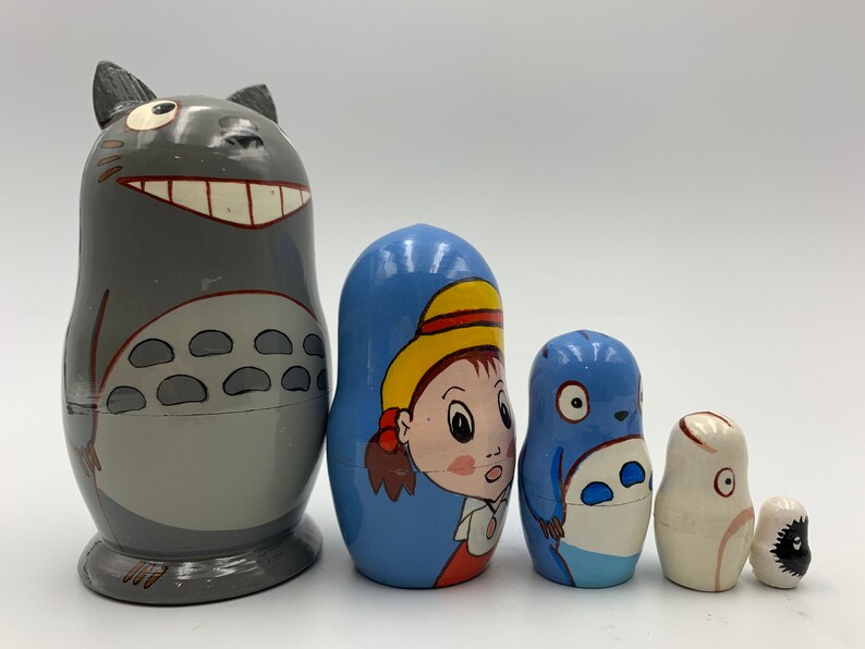 Nesting Doll My Neighbor Totoro 4.3in Handmade | Etsy