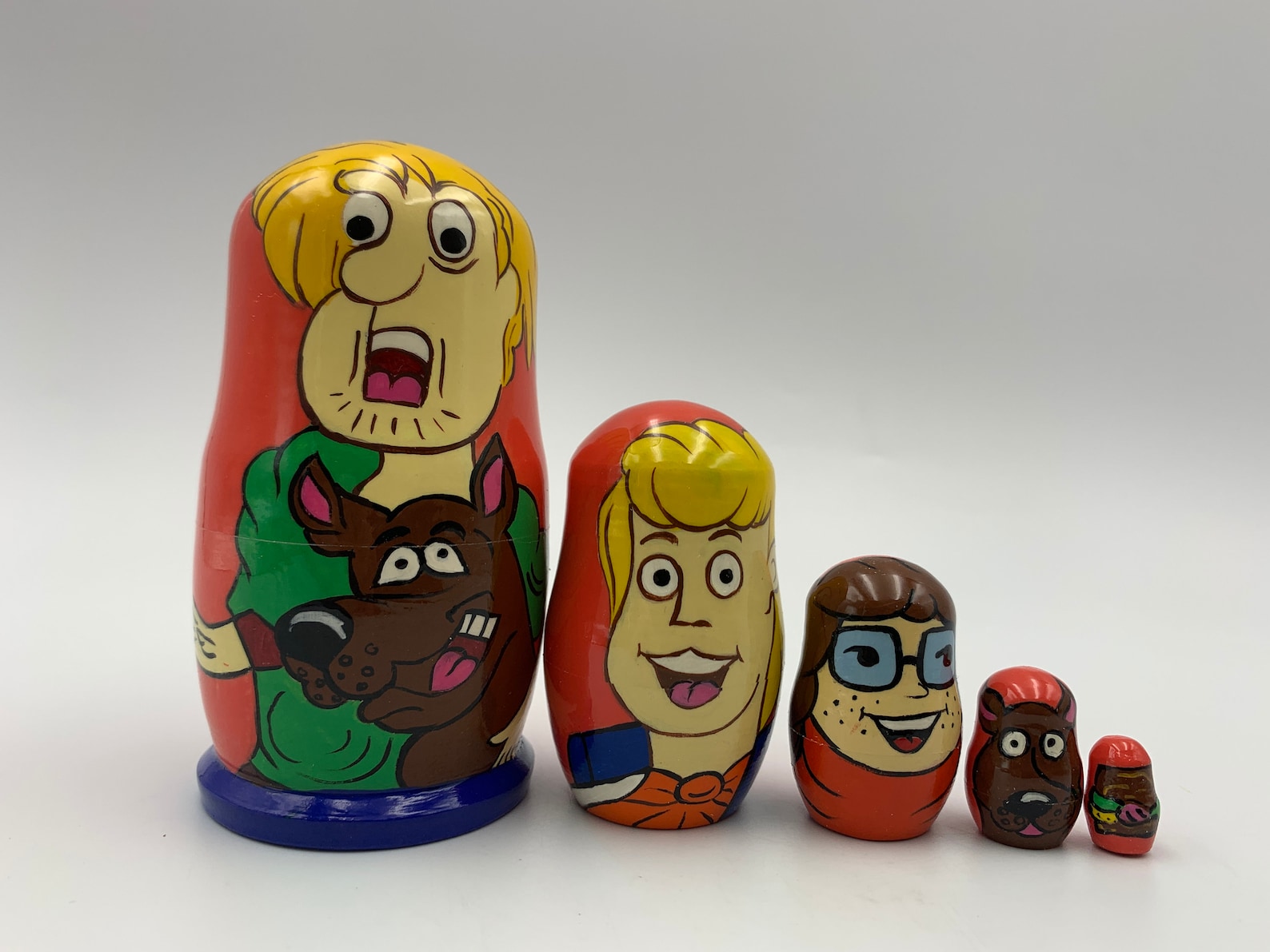 Cartoon Nesting Doll 4.3 Handmade Nesting Doll One Etsy