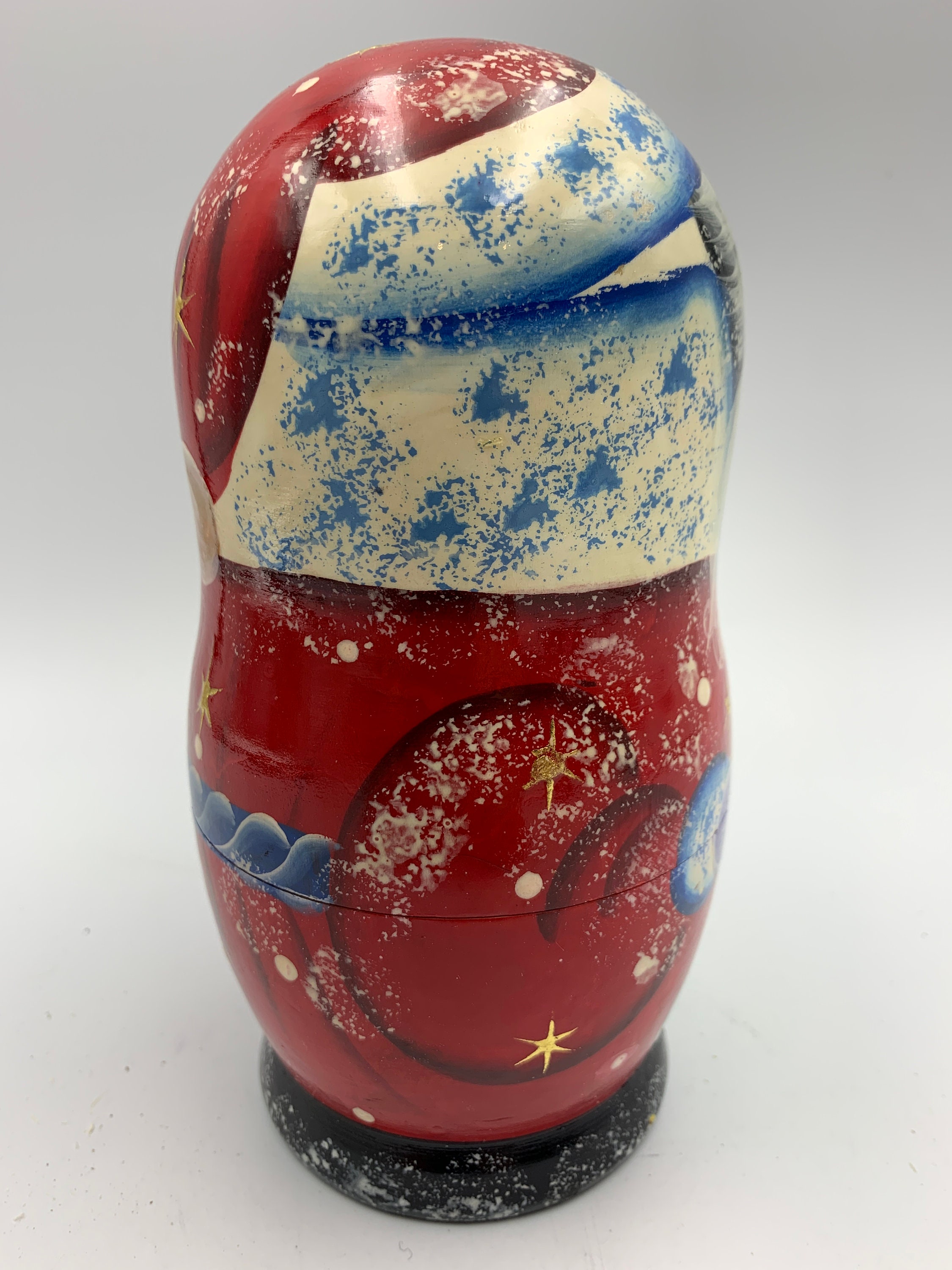 Russian Santa Nesting doll with Christmas tree decorations 7 Etsy