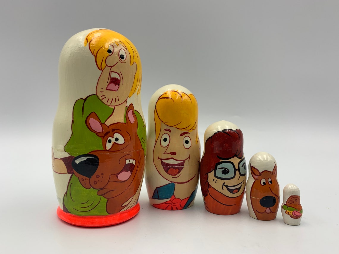 Cartoon Nesting Doll 4.3 Handmade Nesting Doll One Etsy