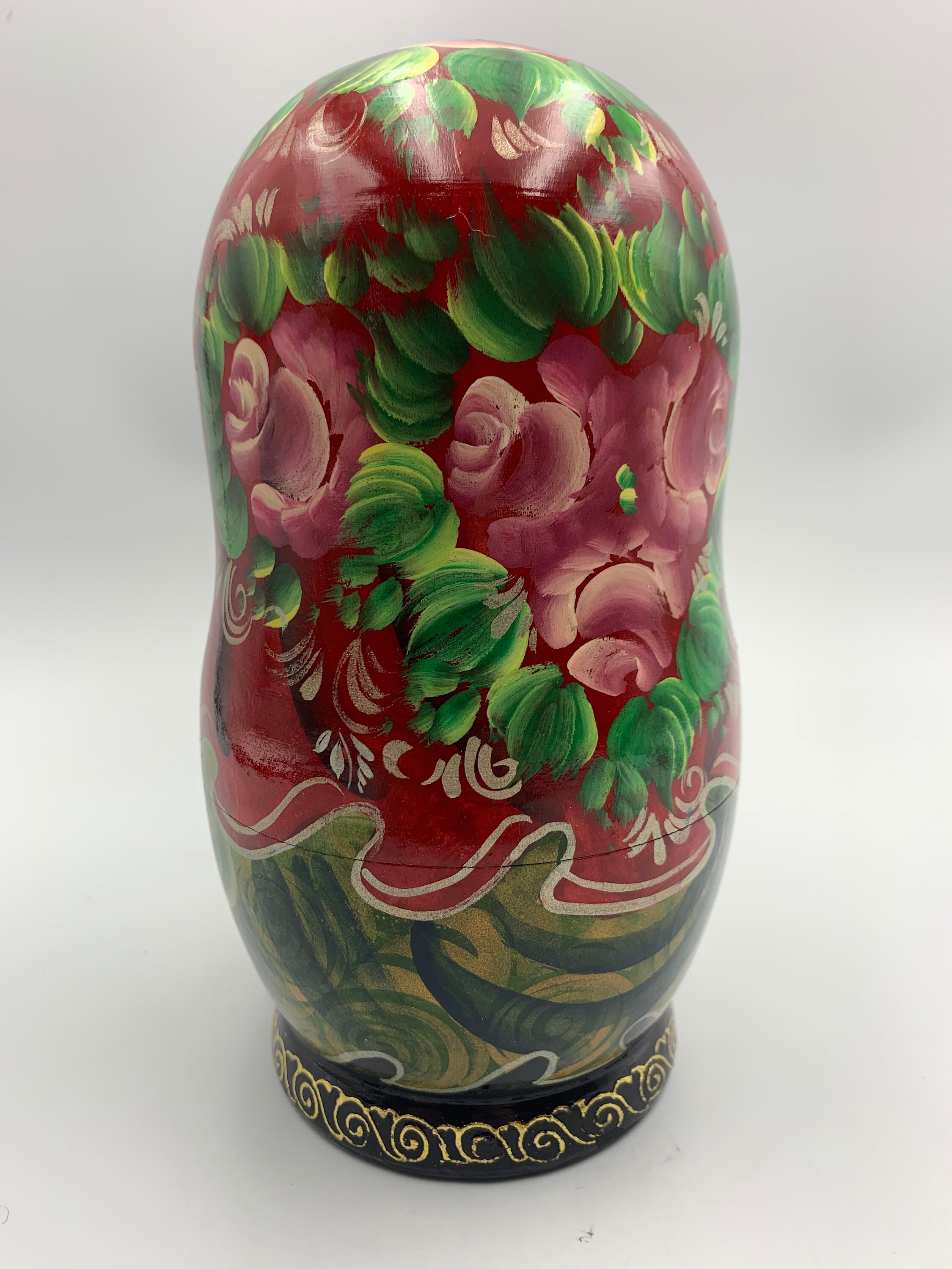Russian Nesting doll with Christmas ornaments 8.5 Wooden Etsy