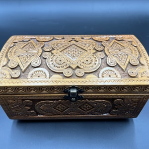 Hand carved Ukrainian  Box  Hand Carved  Wooden box  Jewelry Box Gift for Her Mother&#39;s gift Exclusive box Handmade box