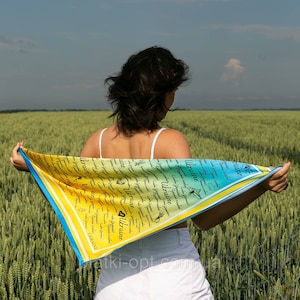 Original  Women&#39;s  Silk  Scarf / Gift For Her / Charming Ukrainian present