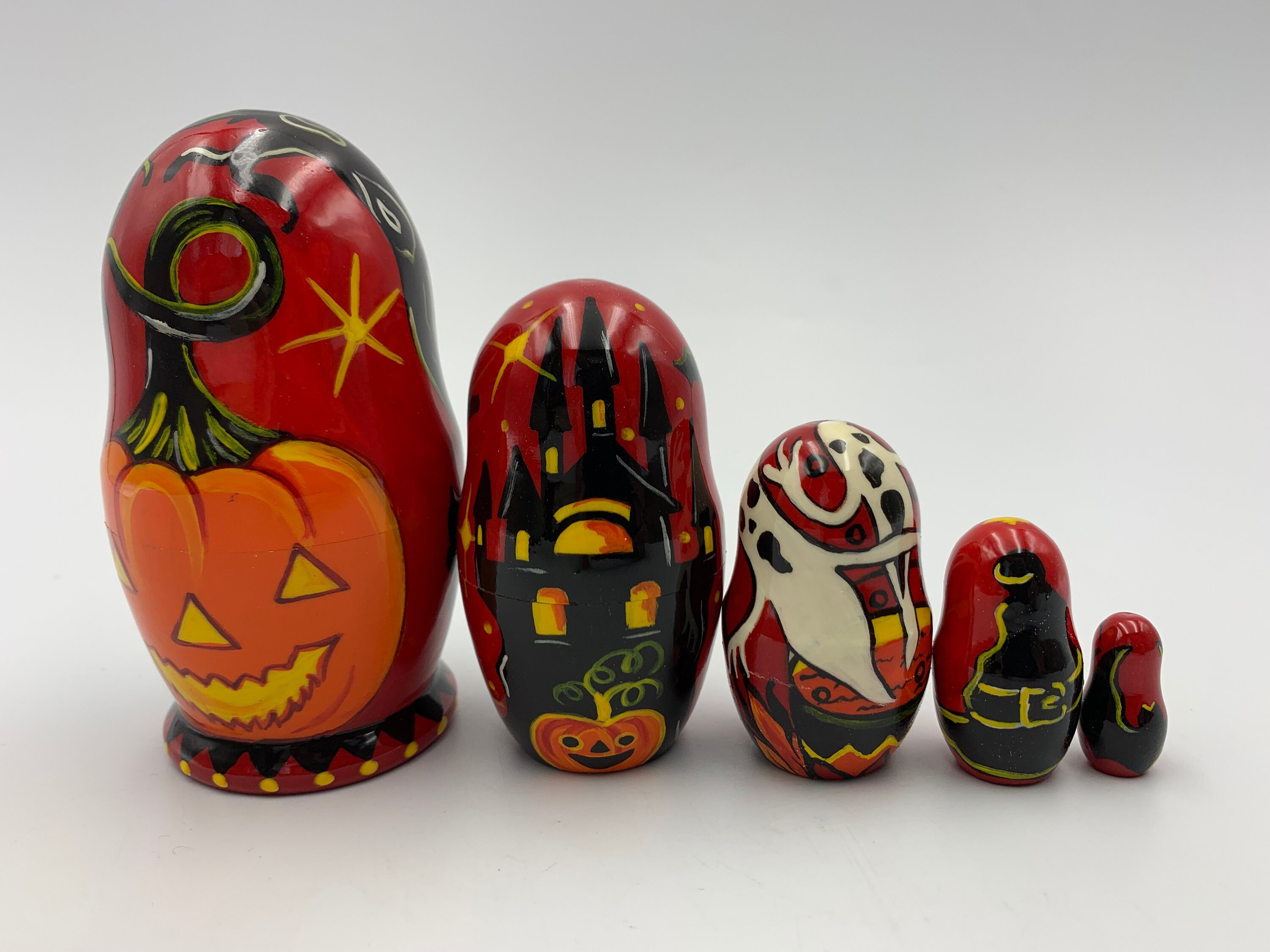 4.7 Halloween Nesting Doll Hand Painted Matryoshka Etsy