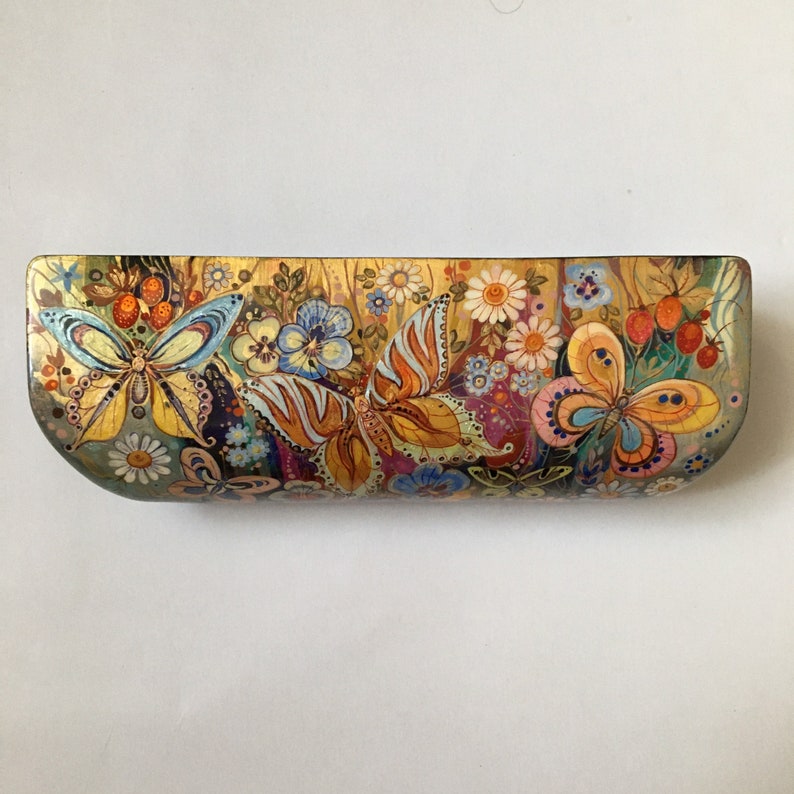 Christmas gift Russian Kholuy Lacquer Hand Painted Box Summer #190 Papier-Mache Jewelry Box Gift for Her Collectable Piece