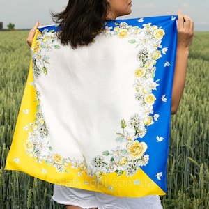 Original  Women&#39;s  Silk  Scarf / Gift For Her / Charming Ukrainian present