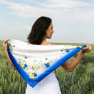 Original  Women&#39;s  Silk  Scarf / Gift For Her / Charming Ukrainian present